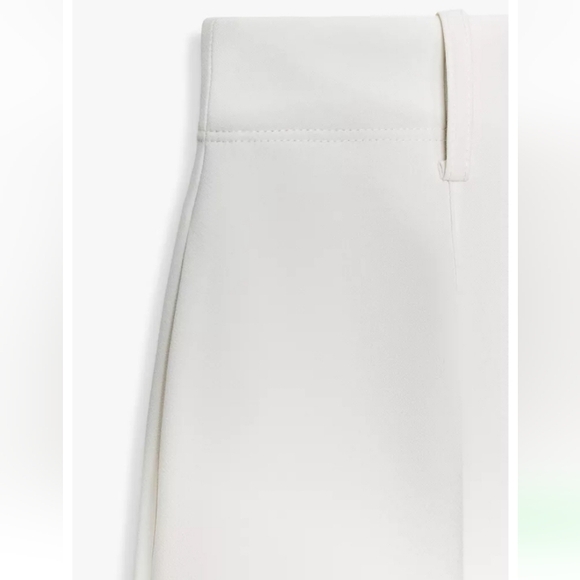 Zara White Wide-Leg High Waist Ecru Culottes Pants Sz-L - Picture 4 of 9
